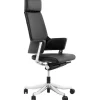 Chaise de bureau ergonomique cuir noir IVY