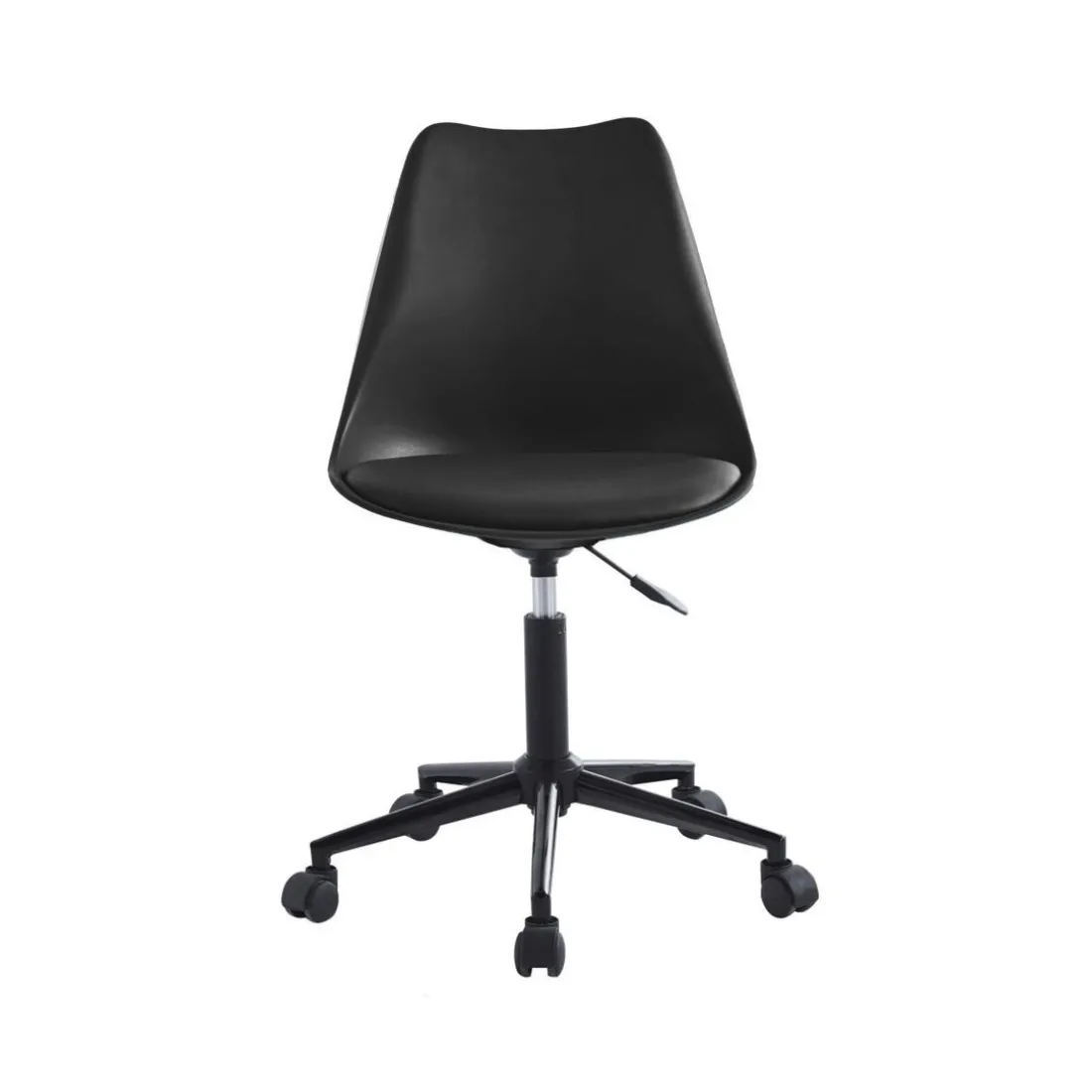 Chaise de bureau réglable en métal Noire
