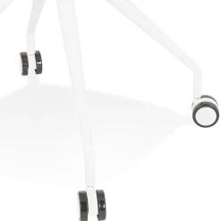 Chaise de bureau sur roulettes 'SKIN' grise avec structure en métal blanc