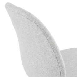 Chaise de bureau 'TAVIRA' en tissu gris clair