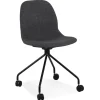 Chaise de bureau 'TAVIRA' en tissu gris foncé