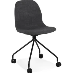 Chaise de bureau 'TAVIRA' en tissu gris foncé
