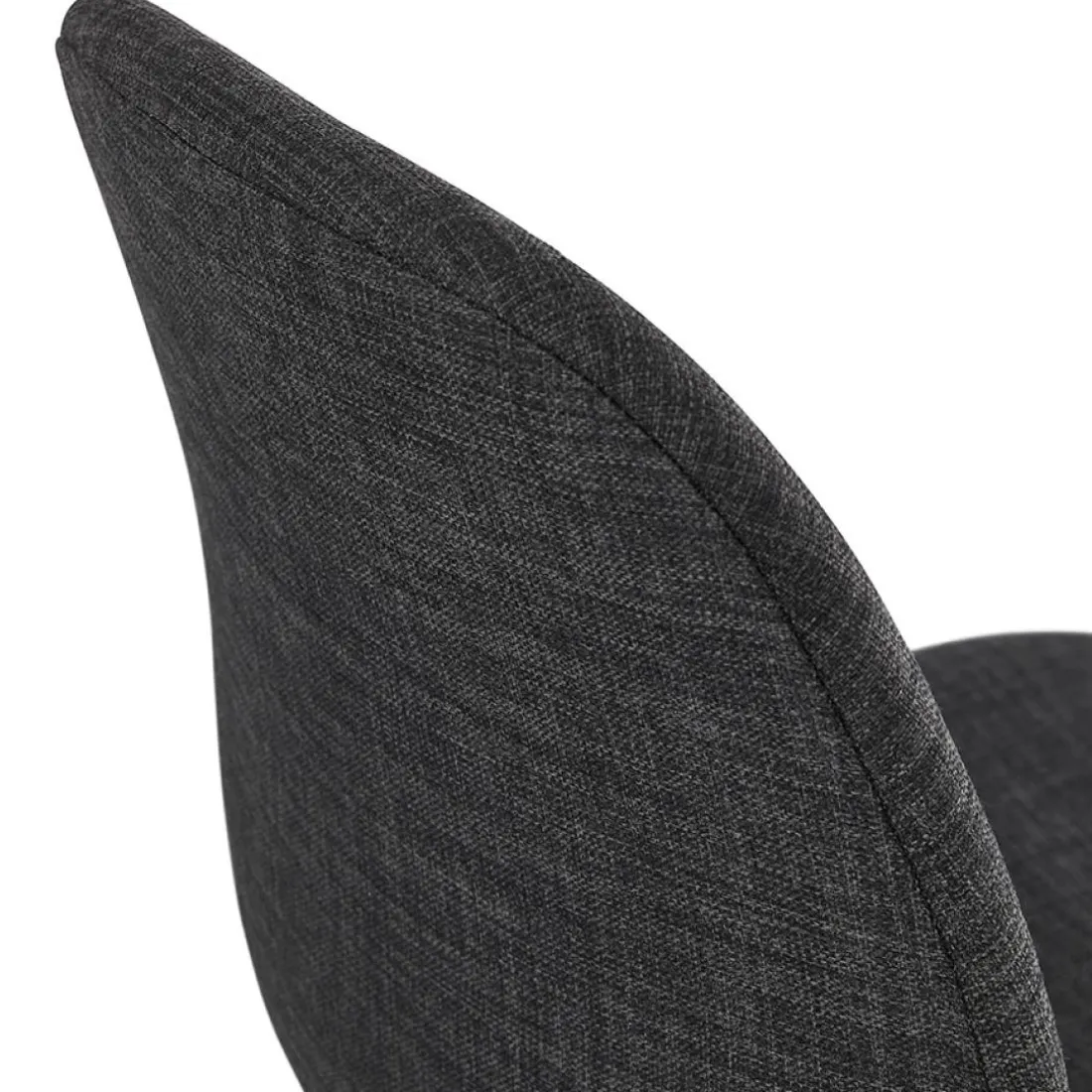 Chaise de bureau 'TAVIRA' en tissu gris foncé