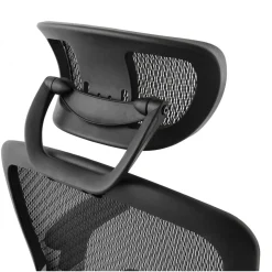 Chaise de bureau tissu noir design BURBLE