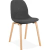 Chaise de salle à manger 'CELTIK' en tissu gris style scandinave