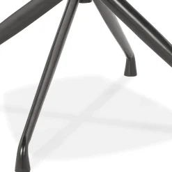 Chaise design avec accoudoirs 'GRAPIN' en velours gris