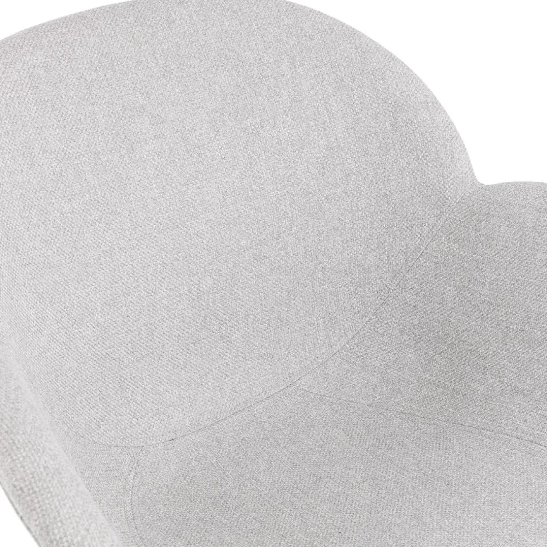 Chaise design avec accoudoirs 'SAMY' en tissu gris clair style scandinave