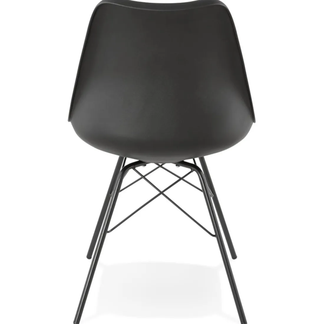 Chaise design 'BYBLOS' noire style industriel