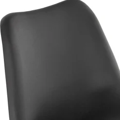 Chaise design 'BYBLOS' noire style industriel