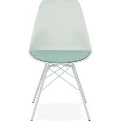 Chaise design 'BYBLOS' vert clair style industriel