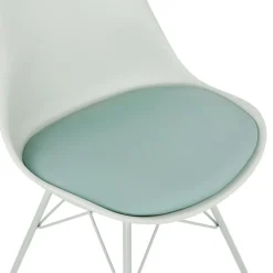 Chaise design 'BYBLOS' vert clair style industriel