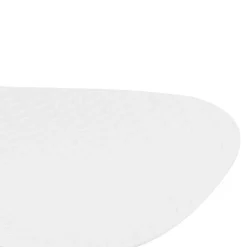 Chaise design 'GAUDY' blanche avec pied en métal chromé