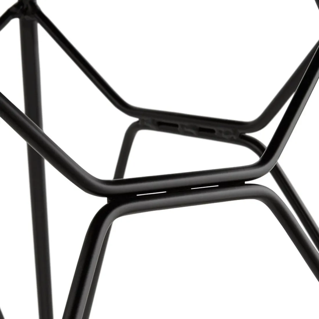 Chaise design 'GAUDY' blanche style industriel avec pied en métal noir