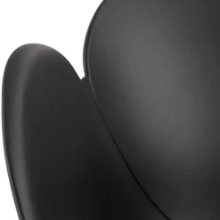 Chaise design 'SATELIT' noire style industriel avec pieds en métal noir