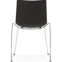 Chaise design 'TRENO' noire en matière plastique