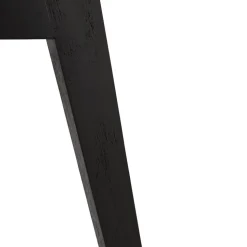 Chaise design 'WILLY' en tissu et bois noir