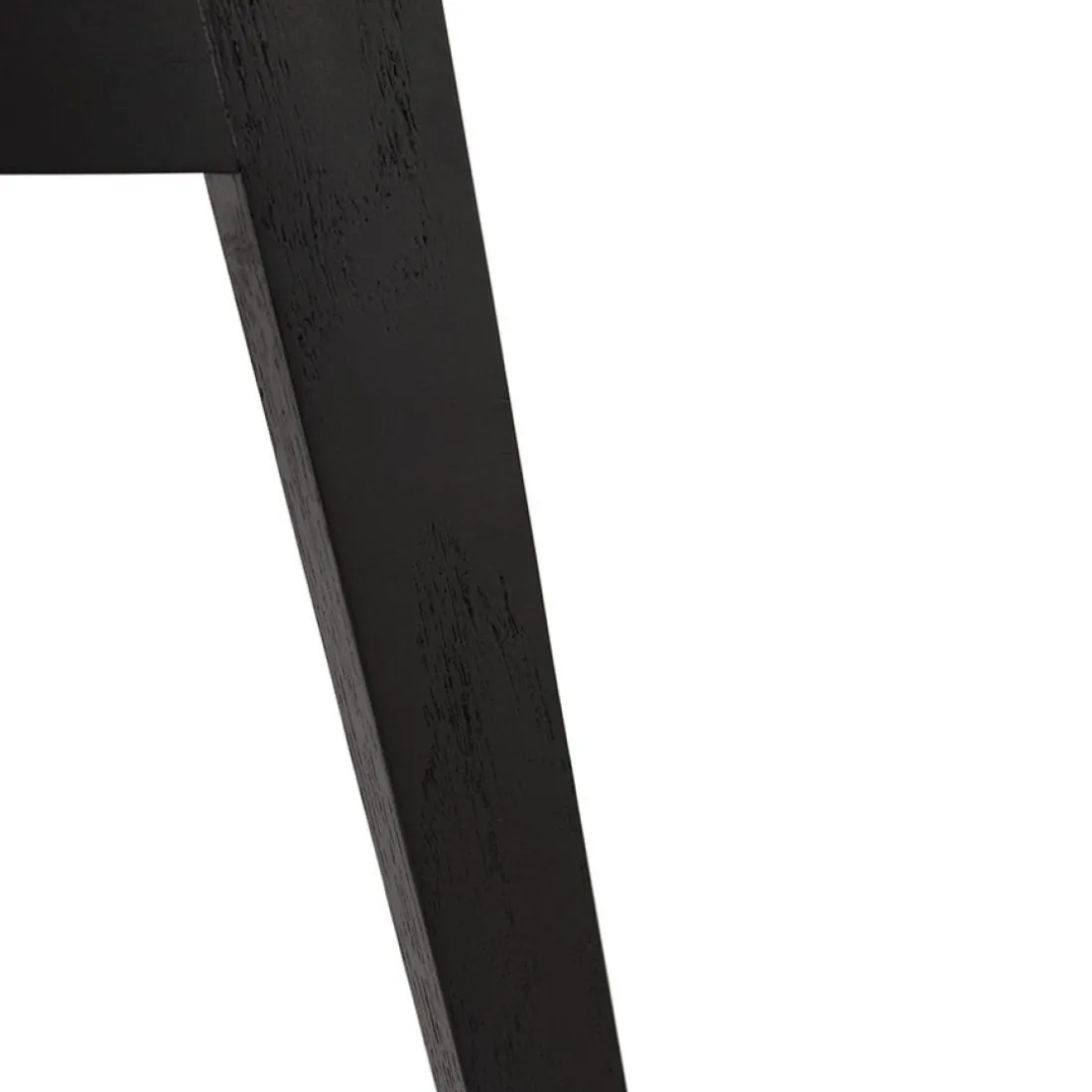 Chaise en velours noir 'JOE' avec structure en bois noir