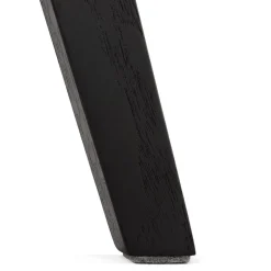 Chaise en velours noir 'JOE' avec structure en bois noir