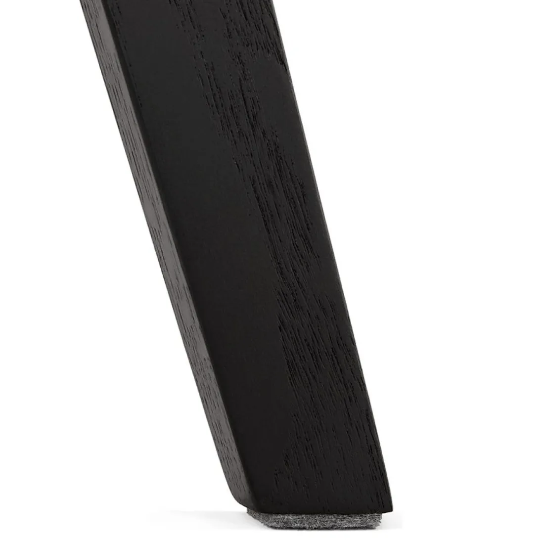 Chaise en velours noir 'JOE' avec structure en bois noir