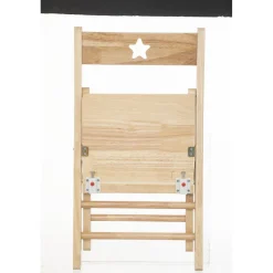 Chaise enfant pliante, beige en bois