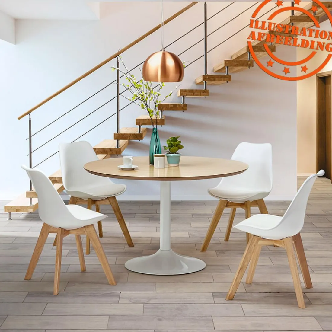 Chaise moderne 'TEKI' blanche
