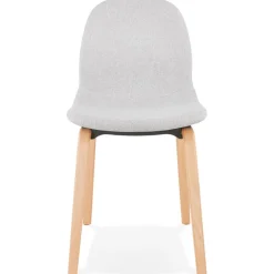 Chaise scandinave de salle à manger 'CELTIK' en tissu gris clair