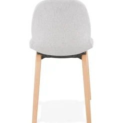 Chaise scandinave de salle à manger 'CELTIK' en tissu gris clair