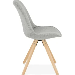 Chaise scandinave 'HIPHOP' en tissu gris