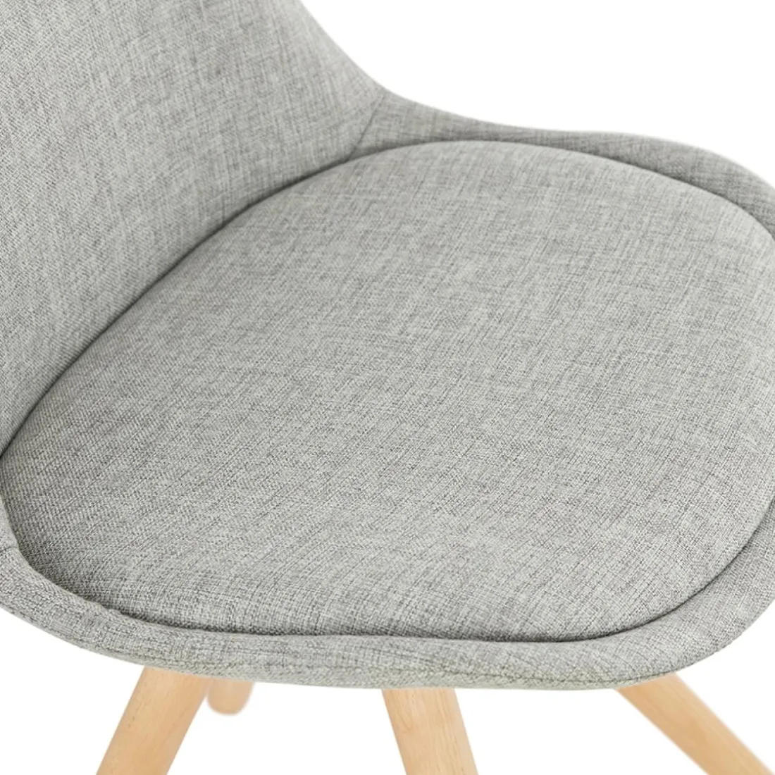 Chaise scandinave 'HIPHOP' en tissu gris