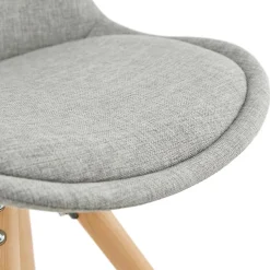 Chaise scandinave 'HIPHOP' en tissu gris