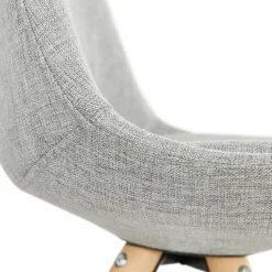 Chaise scandinave 'HIPHOP' en tissu gris