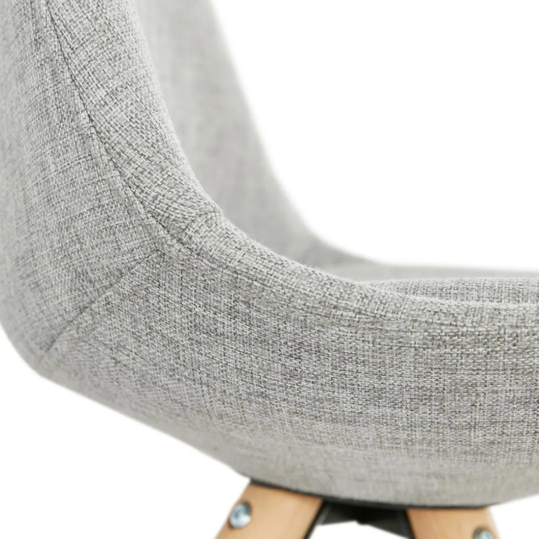 Chaise scandinave 'HIPHOP' en tissu gris