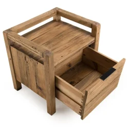 Chevet ANDRIAN 1 Tiroir Bois Pin Recyclé