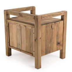 Chevet ANDRIAN 1 Tiroir Bois Pin Recyclé