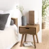 Chevet ANDY Scandi Bois 1 Tiroir Sapin