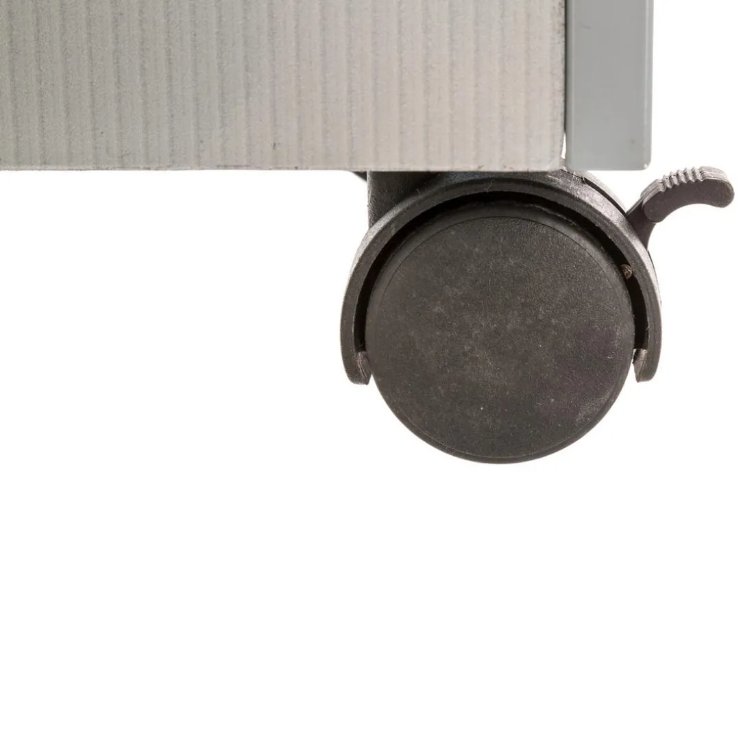 Coffre à jouets gris à roulettes