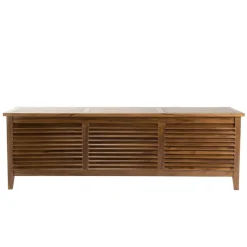 Coffre de jardin piscine HANNA en bois teck huilé 200x55cm