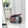 Coffre de rangement assise rembourrée et rabattable velours