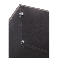 Coffre de rangement en MDF et en velours anthracite