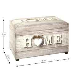 Coffre de rangement Home multicolore en simili cuir