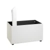 Coffre de rangement simili cuir blanc