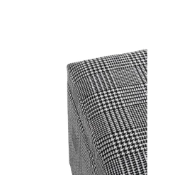 Coffre de rangement tissu à carreaux noir et blanc