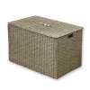 Coffre Pliable en Jonc de mer avec couvercle Beige