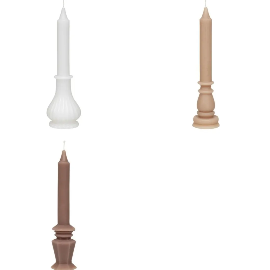 Coffret 3 bougies Little cottage blanc et rose
