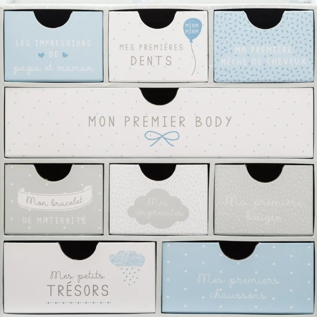 Coffret Naissance Porte Nuage bleu