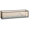 Coffret photophore 5 bougies en verre noir