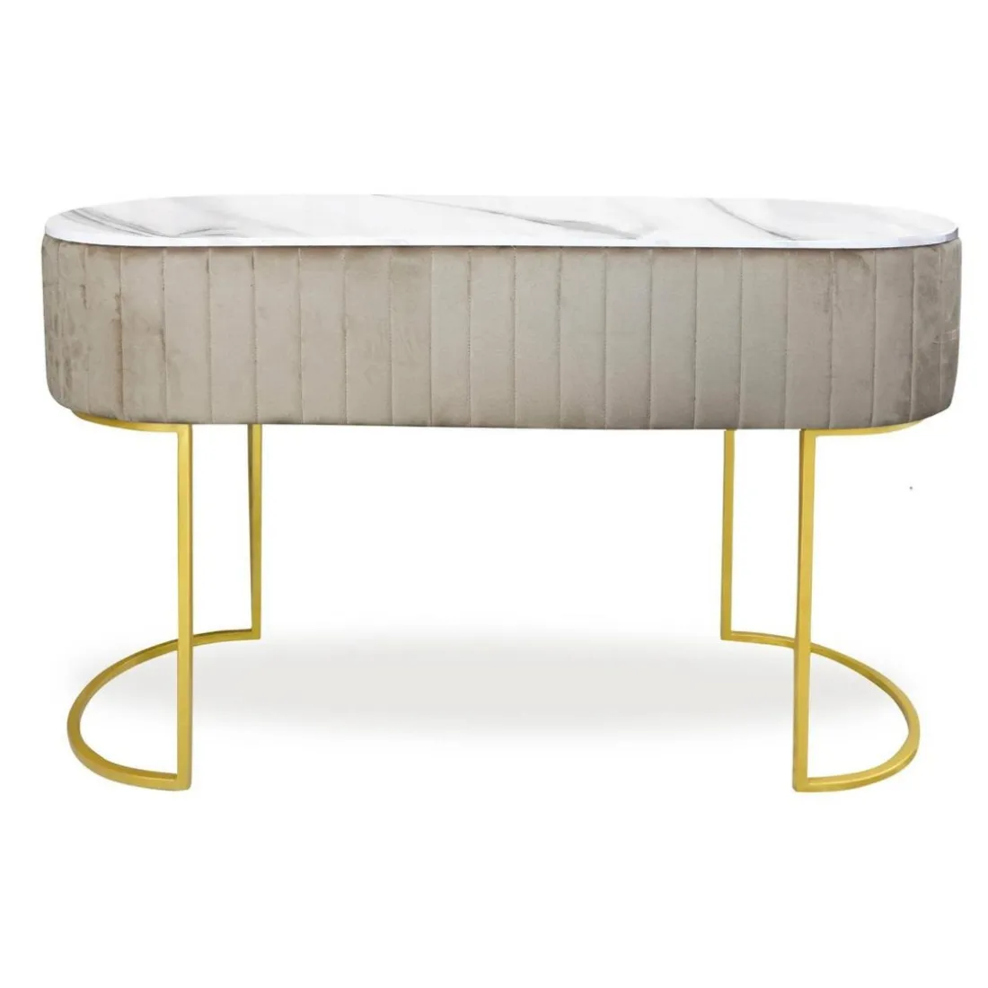 Coiffeuse Paloma 1 tiroir Velours Taupe