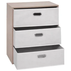Commode 3 tiroirs Dress Up bois clair