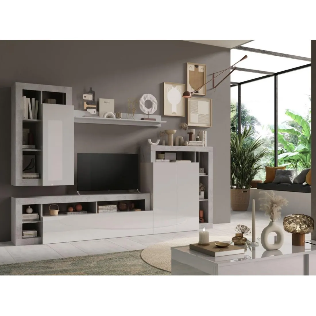 Composition mural grand en mdf