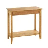 Console 1 tiroir et 1 etagère bois de chêne